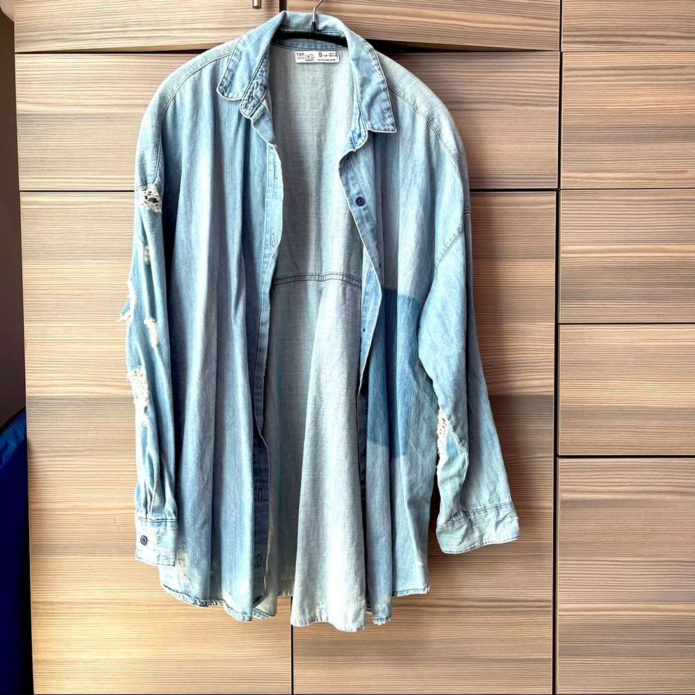 Zara oversize denim shit